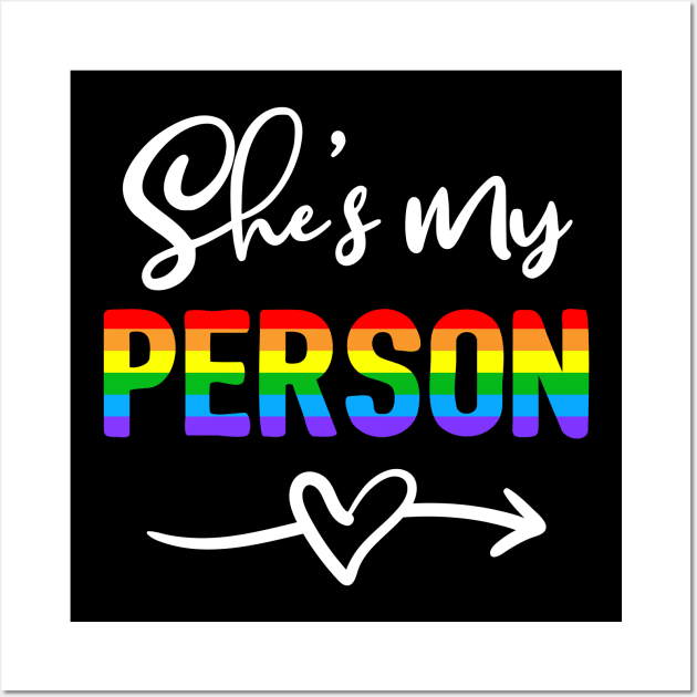 I'm Her Person She's My Person Lesbian Couple Matching Wall Art by LotusTee